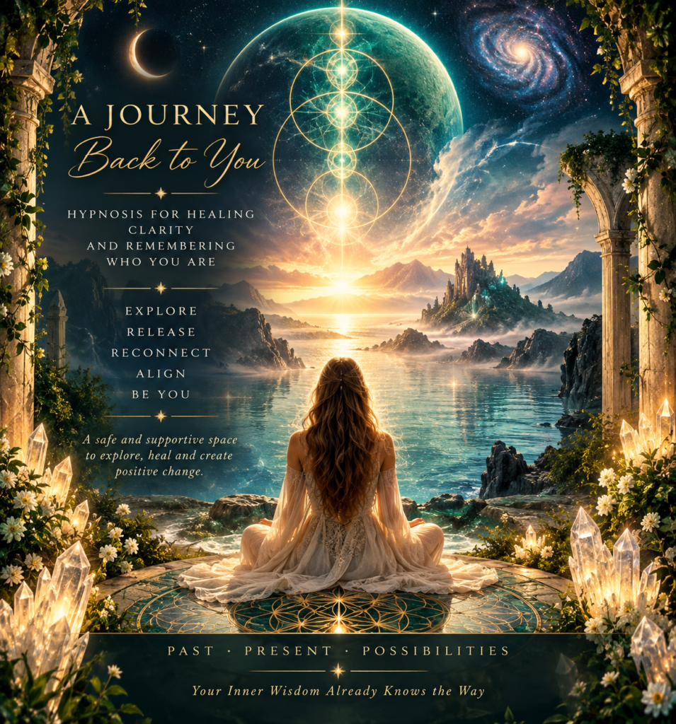 🌿 Personal Hypnosis Journey Personal hypnosis journey artwork representing healing, self-discovery, inner wisdom and positive transformation with Robin Nicole Alger.
