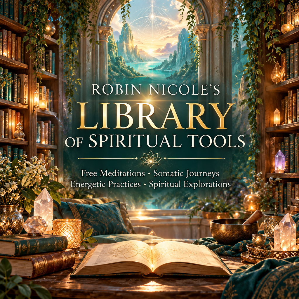 FREE Meditation’s and Energy Procedure’s Robin Nicole’s Library of Spiritual Tools featuring free meditations, somatic journeys, energetic practices and spiritual explorations.