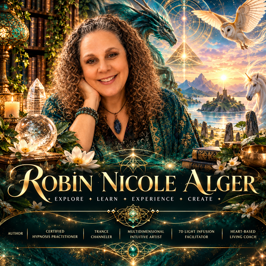 Services Robin Nicole Alger, author, certified hypnosis practitioner, trance channeler, multidimensional intuitive artist and heart-based living coach